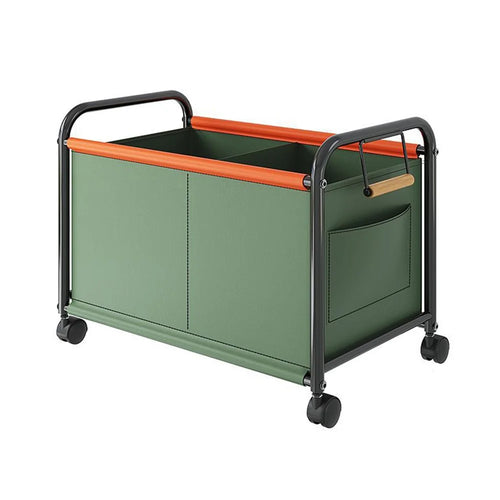 Size L Bedroom Living Room Oxford Cloth Storage Cart Toy Organizer Large Capacity Sorting Basket - Green - 1