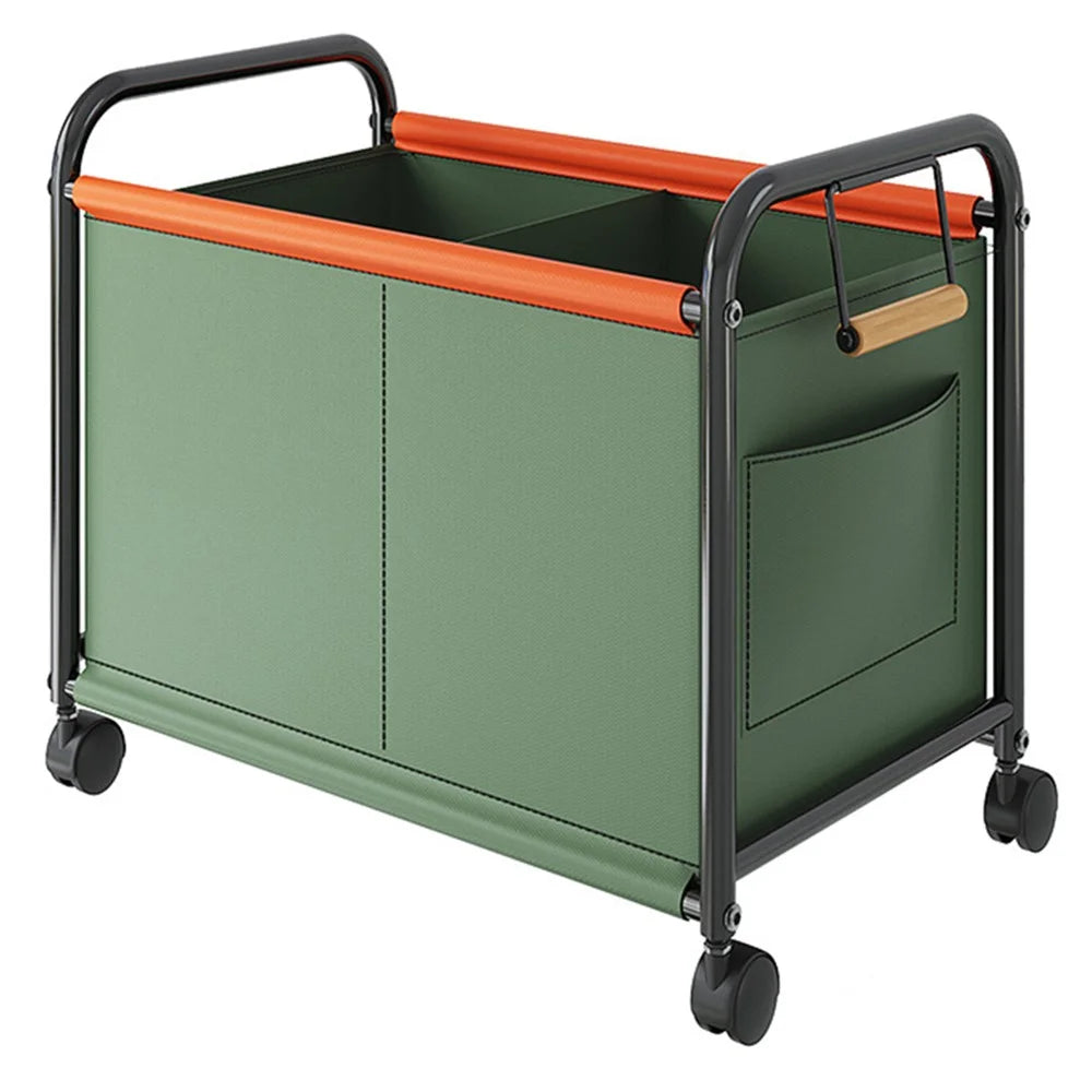 Size XL Bedroom Living Room Oxford Cloth Storage Cart Toy Organizer Large Capacity Sorting Basket - Green - 1