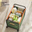 Size XL Bedroom Living Room Oxford Cloth Storage Cart Toy Organizer Large Capacity Sorting Basket - Green - 4