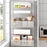 6 Tier Refrigerator Side Organizer Space Saving No Drilling Carbon Steel Kitchen Storage Rack - White - 2