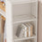 Steel Pipe + Non-woven Fabric Simple Wardrobe Clothes Storage Closet with Dustproof Curtain, Size M - White - 6