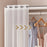 109 x 45 x 166.5 cm Assembly Dustproof Curtain Double Row Wardrobe Clothes Storage Organizer with 3 Drawers - White - 3