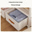 144 x 45 x 166.5cm Dustproof Wardrobe Storage Closet Assembly Clothes Organizer Rack, 3 Rows 4 Drawers - White - 5
