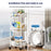 Folding Multi-Function Storage Cart Kitchen Organizer Stand 3-Tier Fruit Vegetable Basket Snack Rack - White - 3