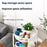 Folding Multi-Function Storage Cart Kitchen Organizer Stand 3-Tier Fruit Vegetable Basket Snack Rack - White - 4