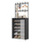 80 x 26 x 184cm 7 Tiers Storage Shelf Multipurpose Shoe Rack with Dust Cover Clothes Hanger for Entryway - Black - 1