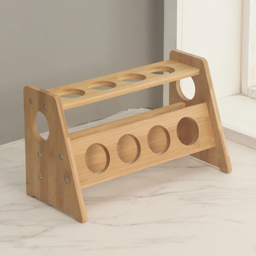 2-Tier Bamboo Spice Rack Kitchen Countertop Organizer Seasoning Bottles Storage Shelf - 1