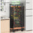 5-Tier Square Basket Kitchen Home Storage Cart Carbon Steel Rotating Shelves Fruits Vegetables Snacks Organizer - Black - 3