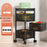 3-Tier Square Basket Kitchen Home Storage Cart Carbon Steel Rotating Shelves Fruits Vegetables Snacks Organizer - Black - 2