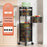 5-Tier Round Basket Kitchen Home Storage Cart Carbon Steel Rotating Shelves Fruits Vegetables Snacks Organizer - Black - 2
