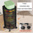 5-Tier Round Basket Kitchen Home Storage Cart Carbon Steel Rotating Shelves Fruits Vegetables Snacks Organizer - Black - 4