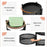 3-Tier Round Basket Kitchen Home Storage Cart Carbon Steel Rotating Shelves Fruits Vegetables Snacks Organizer - Black - 3