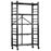 5 Tiers Foldable Kitchen Storage Rack Heavy Duty Carbon Steel Shelf for Microwave Oven with Wheels - Black - 2