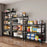 4 Tiers Foldable Kitchen Storage Rack Heavy Duty Carbon Steel Shelf for Microwave Oven with Wheels - Black - 6
