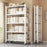 5 Tiers Foldable Carbon Steel Storage Rack for Kitchen Living Room Multipurpose Organizer Shelf with Wheels - Black - 4