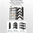 5 Tiers Foldable Carbon Steel Storage Rack for Kitchen Living Room Multipurpose Organizer Shelf with Wheels - Black - 5