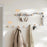 Creative Wall Mount Rack 7 Hooks No Drill Entryway Key Hanger Bedroom Door Storage Organizer - White - 4