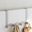 Over Door Coat Rack Wall Mounted 4 Hooks Multifunctional Storage Holder Bedroom Entryway Hanger - Grey - 1