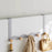 Over Door Coat Rack Wall Mounted 5 Hooks Multifunctional Storage Holder Bedroom Entryway Hanger - Grey - 1