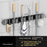 Bathroom Suction Cup Mop Holder with 4 Racks + 5 Hooks Wall Mounted No Drill Broom Holder Storage Tool Organizer - 2