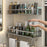 60cm Bathroom Storage Rack Wall Mounted Ventilated Draining Basket No Drill Organizer For Toiletries - 5