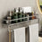 60cm Bathroom Storage Rack with Hooks and Towel Bar Wall Mounted No Drill Ventilated Draining Organizer - 1