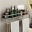 60cm Bathroom Storage Rack with Hooks and Towel Bar Wall Mounted No Drill Ventilated Draining Organizer - 2