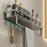 60cm Bathroom Storage Rack with Hooks and Towel Bar Wall Mounted No Drill Ventilated Draining Organizer - 5