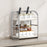 Kitchen Countertop Organizer 2 Tier 30cm Width Spice Rack Utensil Holder Knife Stand Multi-Function Storage Shelf - 1