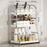 Kitchen Countertop Organizer 3-Tier 40cm Width Spice Rack Utensil Holder Knife Stand Multi-Function Storage Shelf - 5