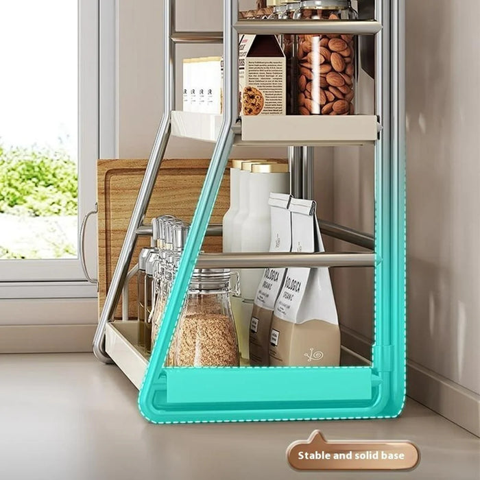 Kitchen Countertop Organizer with Chopstick Holder 3-Tier 30cm Width Spice Rack Utensil Holder Knife Stand Storage Shelf - 2