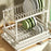 Kitchen Dish Drying Rack 2-Tier 40cm Width Multifunctional Shelf Drainer Kitchen Utensils Organizer - Black - 4