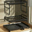 Kitchen Dish Drying Rack 2-Tier 40cm Width Multifunctional Shelf Drainer Kitchen Utensils Organizer - Black - 6