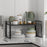 Kitchen Cabinet Organizer 18cm Height Storage Shelf Rack for Pots Dishes Spices Countertop Stand - Black - 7