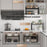Kitchen Cabinet Organizer 25cm Height Shelf Rack Cookware Dish Storage Stand Spice Holder - Black - 2