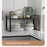 Expandable Kitchen Cabinet Organizer Rack 31 - 55cm Adjustable Storage Shelf for Pots Dishes Spices, 18cm Height - Black - 6