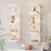 Wall Mounted Multi-Layer Shelf No Drilling 5 Tier Storage Rack Floating Display Organizer for Living Room Bedroom - White - 2