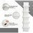 Wall Mounted Multi-Layer Shelf No Drilling 5 Tier Storage Rack Floating Display Organizer for Living Room Bedroom - White - 5