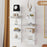 Wall Mounted Multi-Layer Shelf No Drilling 5 Tier Storage Rack Floating Display Organizer for Living Room Bedroom - White - 6