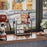 Iron Wood Storage Rack 2-Tier Organizer Shelf for Kitchen Counter Bathroom Vanity Spice Cosmetics - Charcoal Color - 3