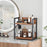 Iron Wood Storage Rack 2-Tier Organizer Shelf for Kitchen Counter Bathroom Vanity Spice Cosmetics - Charcoal Color - 4