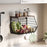 Wall Mounted Kitchen Storage Rack Large Size Thickened Iron Wood Organizer Foldable Vegetable Fruit Basket - 2