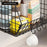 Wall Mounted Kitchen Storage Rack Large Size Thickened Iron Wood Organizer Foldable Vegetable Fruit Basket - 7