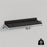 3Pcs / Set Floating Shelves with Metal Rail Bathroom Wall Mounted Wood Storage Rack - Black - 7