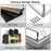 2Pcs / Set Wood + Iron Floating Bathroom Shelf with Towel Bar Wall Mounted Kitchen Spice Storage Rack - White+Black - 5