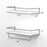 2Pcs / Set Wood + Iron Floating Bathroom Shelf with Towel Bar Wall Mounted Kitchen Spice Storage Rack - White+Black - 6