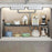 Expandable Under Sink Organizer Carbon Steel Kitchen Cabinet Storage Rack Single Tier 5 Boards Adjustable Shelf - Black - 1