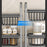 Expandable Under Sink Organizer with 4 Storage Baskets Carbon Steel Kitchen Cabinet Storage Rack 2-Tier 4 Boards Adjustable Shelf - Black - 6