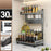 Kitchen Spice Rack Organizer 2-Tier 30cm Width Countertop Storage Shelf Utensil Holder for Knife Cutlery - Grey - 5