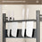 Kitchen Spice Rack Organizer 2-Tier 50cm Width Countertop Storage Shelf Utensil Holder for Knife Cutlery - Grey - 3